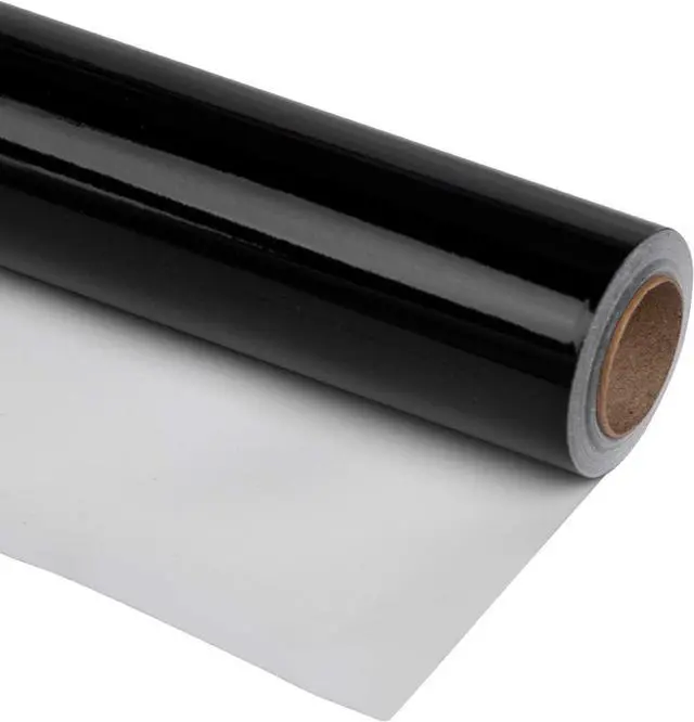 Main image of RUSPEPA Black Metallic Wrapping Paper - Solid Color Paper Perfect for Wedding, Birthday, Christmas, Baby Shower - 17 Inches X 32.8 Feet