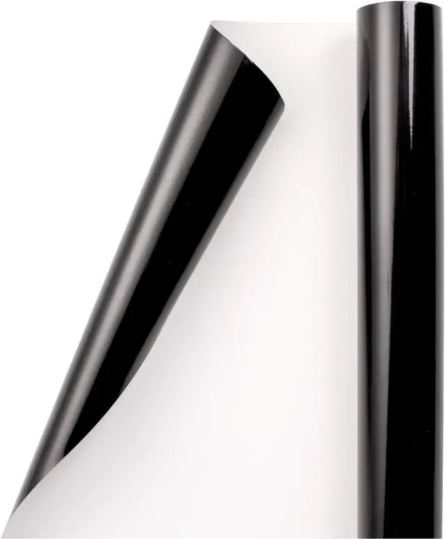 Alt view image 6 of 7 - RUSPEPA Black Metallic Wrapping Paper - Solid Color Paper Perfect for Wedding, Birthday, Christmas, Baby Shower - 17 Inches X 32.8 Feet