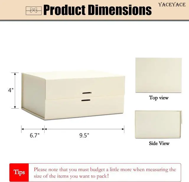 Alt view image 2 of 7 - YACEYACE Small Gift Box Bulk, 1Pcs Pale Gold Gift Wrap Box for Present, Gift Box for Wrapping, Birthday, Wedding, Party, 9.4x6.8x4.1 inch