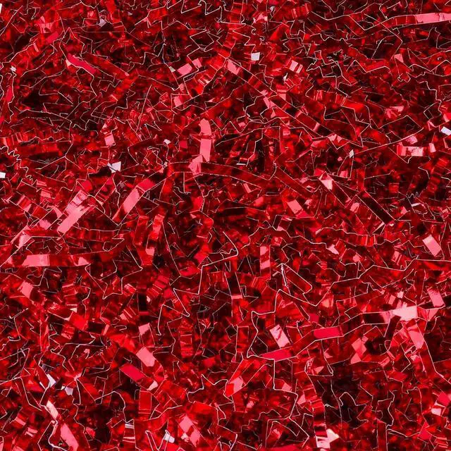Main image of Ottwlli 150 Grams Red Crinkle Cut Paper Shred Filler Package Stuffing Gift Box Filler for Gift Box Basket Bags Filling for Wedding, Party, Christmas, Easter Grass
