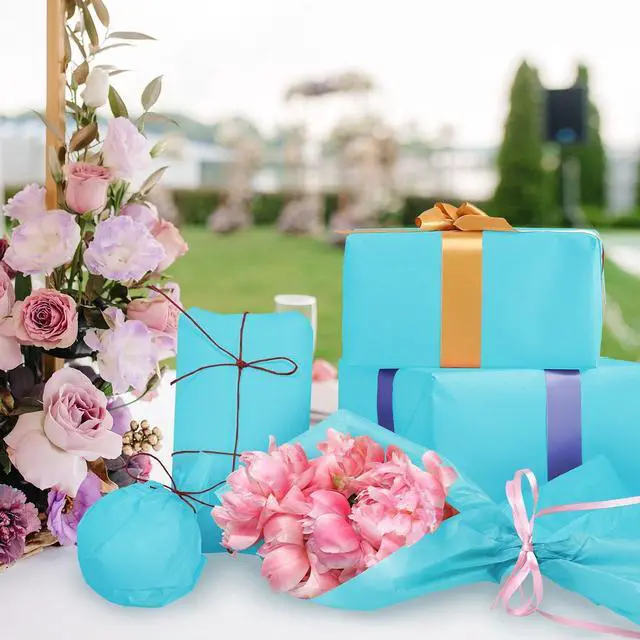 Alt view image 6 of 6 - 120 Sheets 14 x 20 Inch Light Blue Tissue Paper for Gift Bag