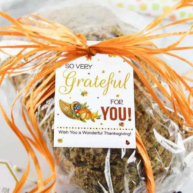 Alt view image 7 of 7 - jijAcraft 50Pcs Fall Gift Tags with String - Happy Thanksgiving Tags, 3.3x2.1 Inch White Paper Maple Leaf Pumpkin Labels, Thanksgiving Gift Wrap Hangtag for Thanksgiving Party Favor School Office Home