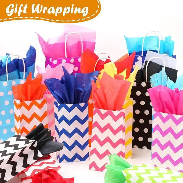Alt view image 5 of 7 - TUXIYA 200 Sheets Tissue Paper,20-Color 14"X20" Tissue Paper for Gift Bags