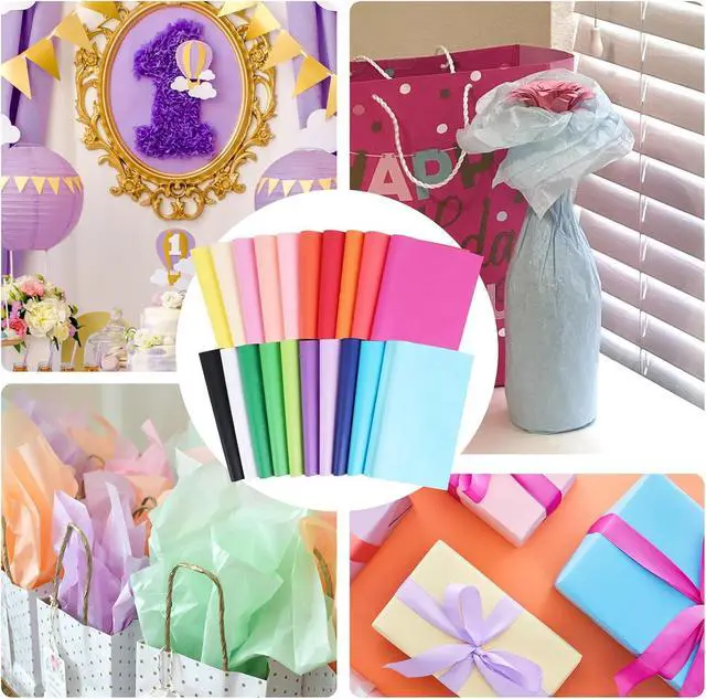Alt view image 7 of 7 - TUXIYA 200 Sheets Tissue Paper,20-Color 14"X20" Tissue Paper for Gift Bags