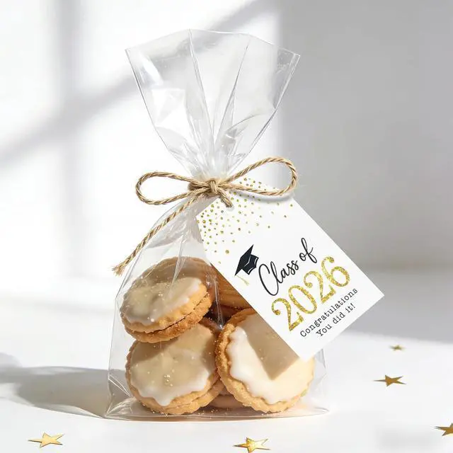 Alt view image 7 of 7 - Anwyll Graduation Gift Tags 2026-50Pcs Happy Graduation Tags with String Congrats Grad Class of 2026 Tag Congratulations You Did It Tag for Grad Party Favors Decor Gift Wrapping Goodie Treat Bag