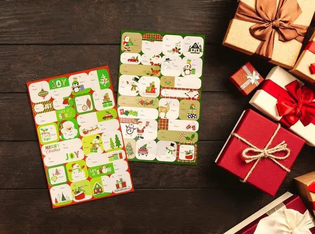 Alt view image 6 of 6 - Iconikal 600-Pack Christmas Gift Tags Labels Assorted Designs