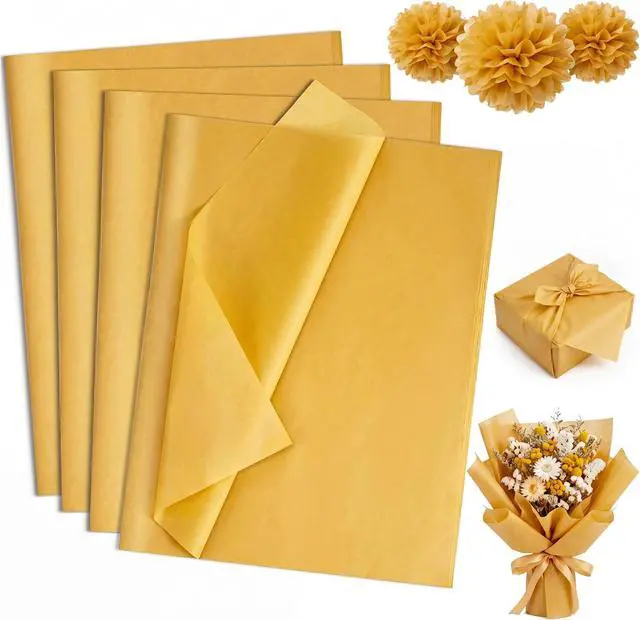 Main image of woric 160 Sheets Gold Tissue Paper for Gift Bags 14 X 20 Inches