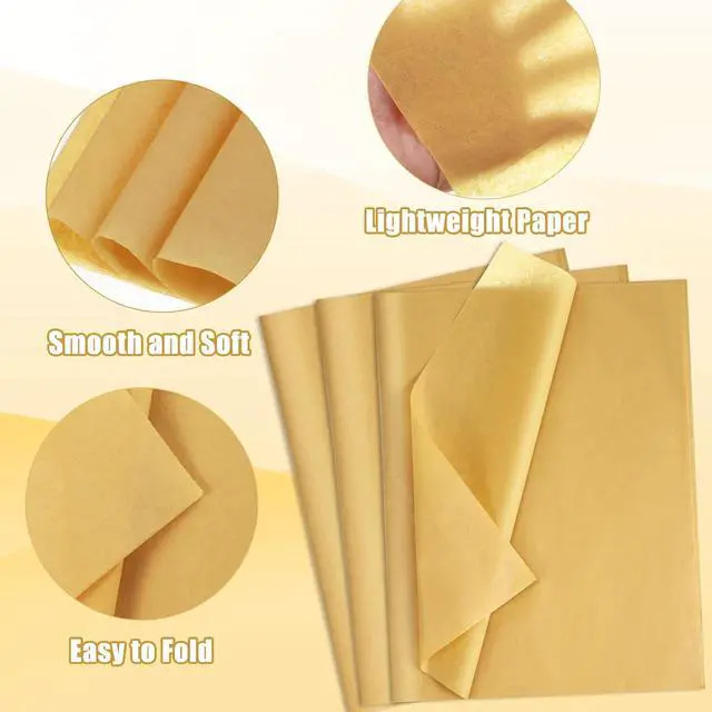 Alt view image 3 of 7 - woric 160 Sheets Gold Tissue Paper for Gift Bags 14 X 20 Inches