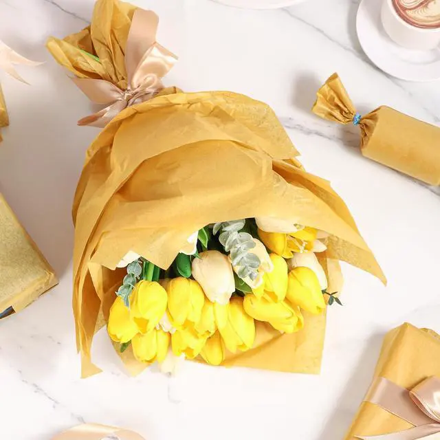Alt view image 5 of 7 - woric 160 Sheets Gold Tissue Paper for Gift Bags 14 X 20 Inches