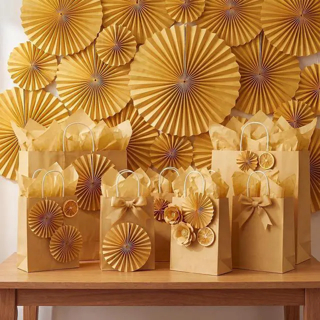 Alt view image 6 of 7 - woric 160 Sheets Gold Tissue Paper for Gift Bags 14 X 20 Inches