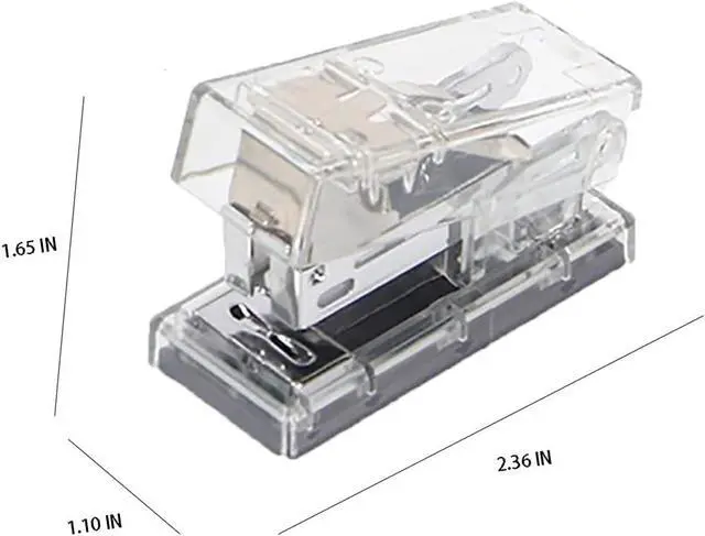 Alt view image 2 of 7 - Mini Portable Manual Stapler with 1000 Staples(Clear)