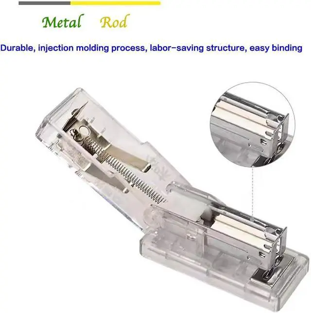 Alt view image 4 of 7 - Mini Portable Manual Stapler with 1000 Staples(Clear)