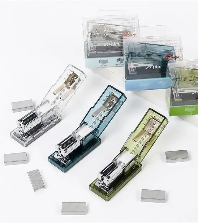 Alt view image 3 of 7 - Mini Portable Manual Stapler with 1000 Staples(Clear)