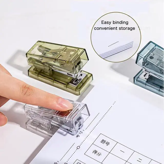 Alt view image 7 of 7 - Mini Portable Manual Stapler with 1000 Staples(Clear)