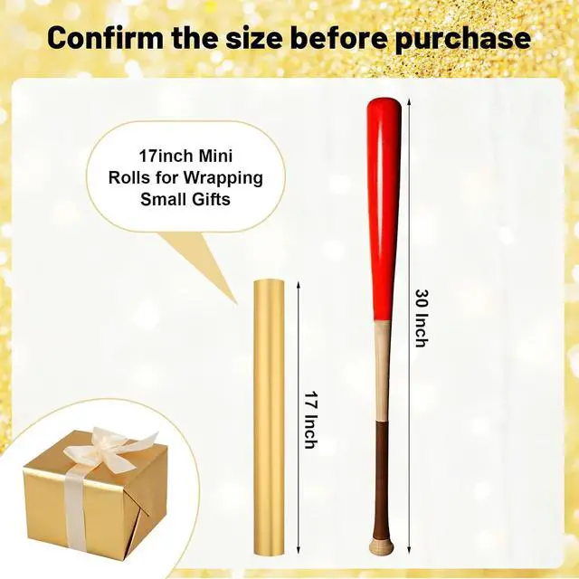 Alt view image 3 of 6 - woric Gold Wrapping Paper Roll 17 In X 33 Ft Solid Matte Gold