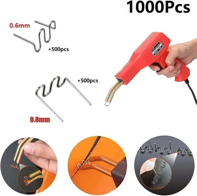 Alt view image 2 of 6 - 1000PCS Welding Rods Hot Staples Plastic Repair Machine Welding Staples for Hot Stapler Repair Car Bumpers Machine Dashboards Lamp Holders Daily Plastics Supplies Plastics Rings 0.8mm 0.6mm Staple
