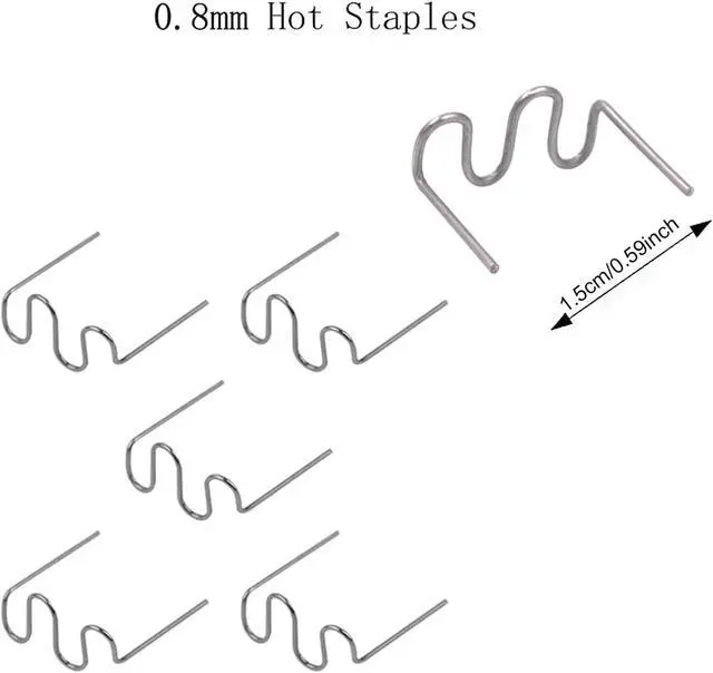 Alt view image 4 of 6 - 1000PCS Welding Rods Hot Staples Plastic Repair Machine Welding Staples for Hot Stapler Repair Car Bumpers Machine Dashboards Lamp Holders Daily Plastics Supplies Plastics Rings 0.8mm 0.6mm Staple