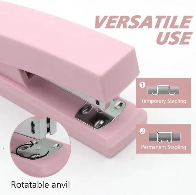 Alt view image 3 of 5 - Pink Office Stapler, Paper Stapler and Staples, Pink Office Supplies