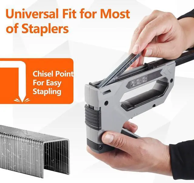 Alt view image 4 of 6 - Heavy Duty T50 Staples 1300-Count 3 Sizes Galvanized 3/8" Crown