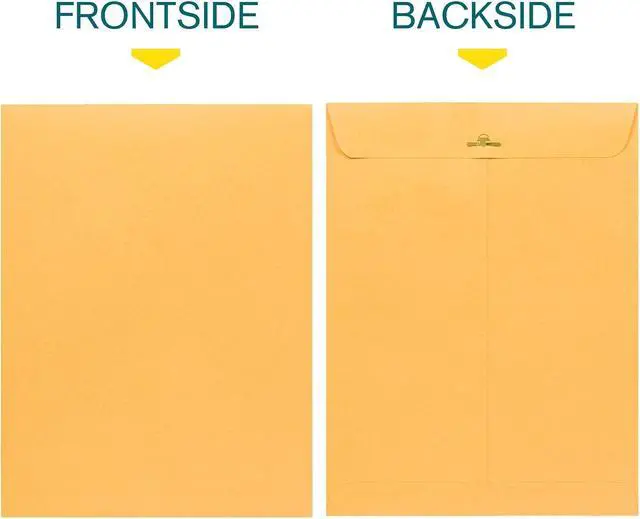 Alt view image 2 of 6 - Clasp Envelopes 9x12 Inches Brown Kraft Catalog Letter Envelopes - 30 Pack - with Clasp Closure & Gummed Seal - 28lb Heavyweight Paper Envelopes for Home, Office, Business, Legal or School