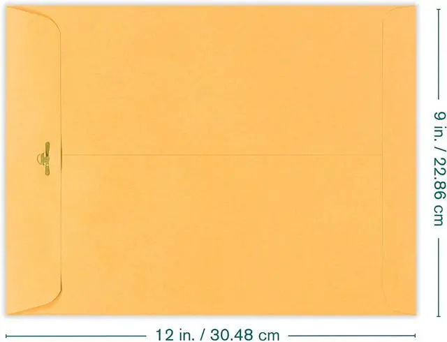 Alt view image 3 of 6 - Clasp Envelopes 9x12 Inches Brown Kraft Catalog Letter Envelopes - 30 Pack - with Clasp Closure & Gummed Seal - 28lb Heavyweight Paper Envelopes for Home, Office, Business, Legal or School