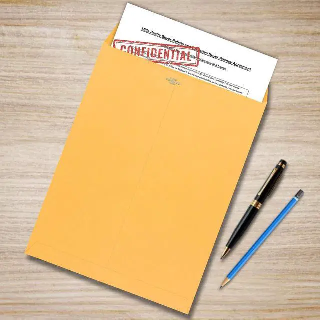 Alt view image 5 of 6 - Clasp Envelopes 9x12 Inches Brown Kraft Catalog Letter Envelopes - 30 Pack - with Clasp Closure & Gummed Seal - 28lb Heavyweight Paper Envelopes for Home, Office, Business, Legal or School