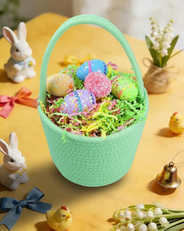 Alt view image 6 of 7 - Raissily 1.5LB/700g Crinkle Cut Paper Shred Filler, Packing Grass Cushion Paper for Easter Wedding Birthday Anniversary Confetti Box Filling Wrapping Gift Decoration (Green/Pink/Yellow)