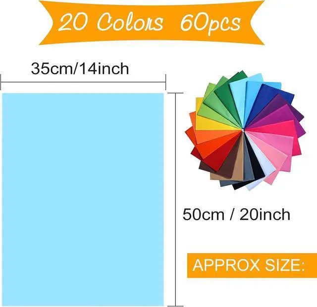 Alt view image 2 of 7 - MIAHART 100 Sheets Multicolor Tissue Paper Bulk 20" x 14" Assorted Colored Art Tissue for Craft, Floral, Birthday, Party, Festival Gift Wrapping Decorative