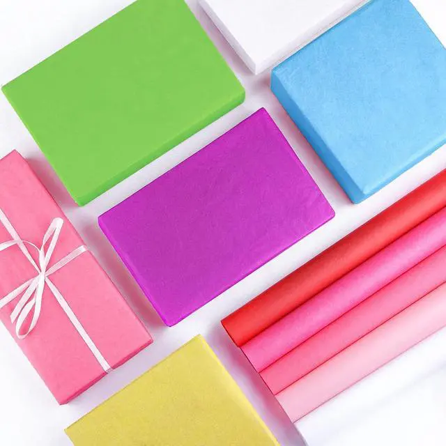 Alt view image 5 of 7 - MIAHART 100 Sheets Multicolor Tissue Paper Bulk 20" x 14" Assorted Colored Art Tissue for Craft, Floral, Birthday, Party, Festival Gift Wrapping Decorative