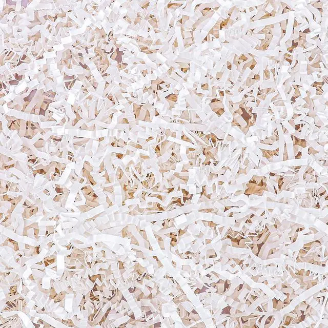 Main image of Zwish 150Grams / 5.3 Oz White Crinkle Cut Paper Shred Filler Gift Boxes Filler Gift Wrapping Gift Basket Filler for Gift Wrapping & Basket Filling