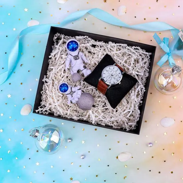 Alt view image 6 of 7 - Zwish 150Grams / 5.3 Oz White Crinkle Cut Paper Shred Filler Gift Boxes Filler Gift Wrapping Gift Basket Filler for Gift Wrapping & Basket Filling