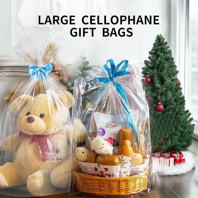 Alt view image 5 of 6 - woric Large Cellophane Bags 30x40 Inch Clear Cellophane Wrap 6PCS