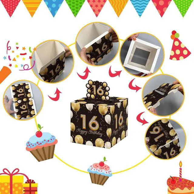 Alt view image 7 of 7 - Azbuk 16th Birthday Surprise Gift Box 16th Birthday Gifts for Girls Boys