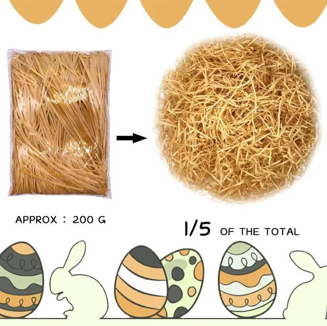 Alt view image 2 of 4 - PEVOGON Khaki Easter Filler Paper Shreds for Easter Basket Gift Packaging Filling Egg Stuffer Party Supplies Decoration, 200G