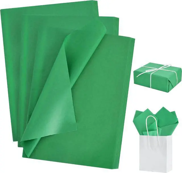 Main image of BEISHIDA 100 Sheets Green Tissue Paper Bulk, Wrapping Tissue Paper for Gift Bags, 14 x 20 Inch Gift Wrap for Birthday Wedding Graduation DIY Crafts Holiday Flowers