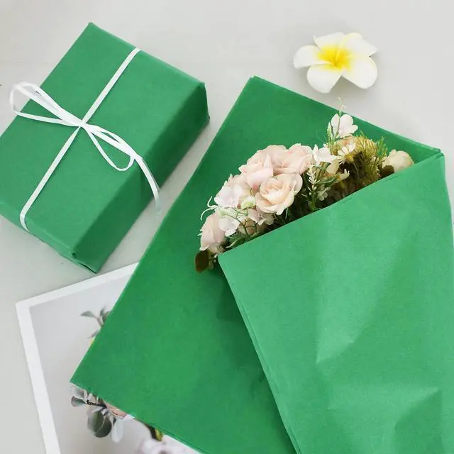 Alt view image 4 of 7 - BEISHIDA 100 Sheets Green Tissue Paper Bulk, Wrapping Tissue Paper for Gift Bags, 14 x 20 Inch Gift Wrap for Birthday Wedding Graduation DIY Crafts Holiday Flowers