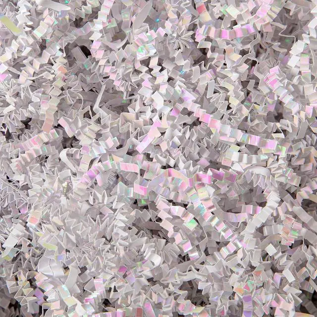 Main image of Mefleet 1/2 LB Crinkle Paper Filler Diamond White 8 oz Shredded Paper