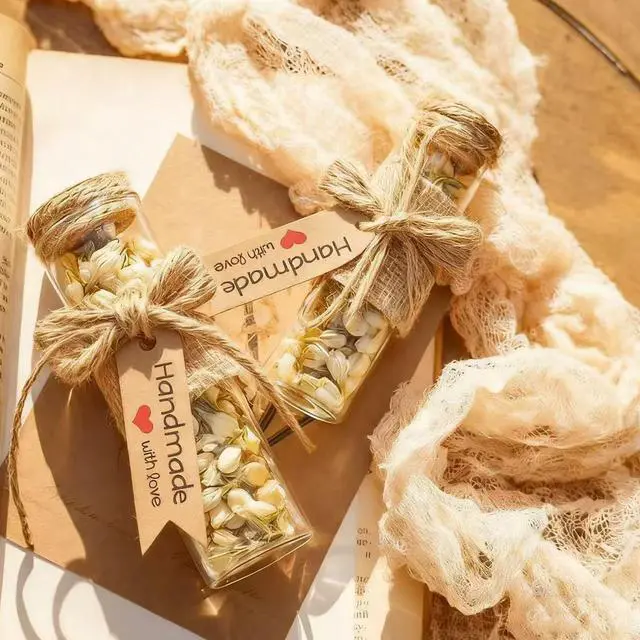 Alt view image 6 of 6 - 100 Pieces Handmade with Love Tags, Mini Kraft Paper Gift Tags Suitable for Party Favors, Weddings, Baby Showers, and Christmas Gift Tags (2.8 x 0.8 Inches)