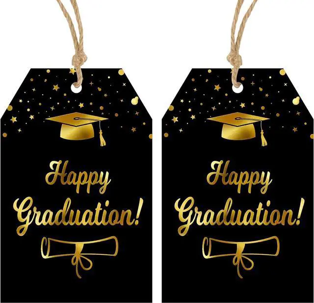Main image of Anwyll Graduation Gift Tags 2026-50Pcs Happy Graduation Tags with String Graduations Thank You Tag Personalized Congrats Grad Hang Paper Tag Class of 2026 for Gift Wrap Present Treat Bag Party Favor