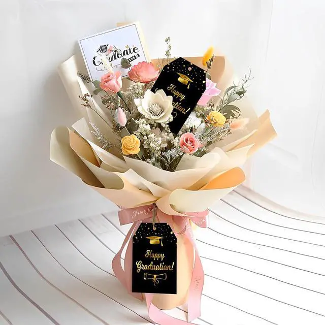 Alt view image 5 of 7 - Anwyll Graduation Gift Tags 2026-50Pcs Happy Graduation Tags with String Graduations Thank You Tag Personalized Congrats Grad Hang Paper Tag Class of 2026 for Gift Wrap Present Treat Bag Party Favor