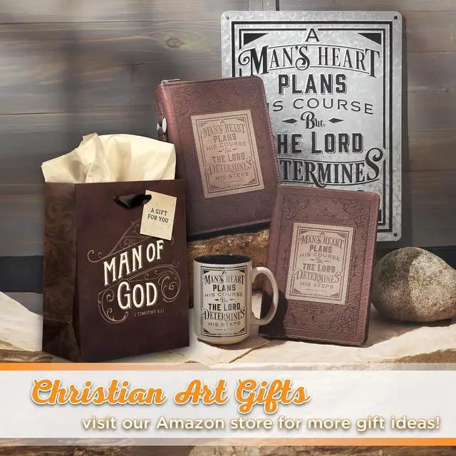 Alt view image 7 of 7 - Christian Art Gifts Medium Gift Bag for Men with Tissue Paper, Man of God