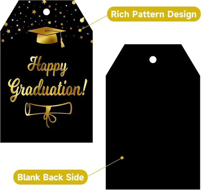 Alt view image 2 of 7 - Anwyll Graduation Gift Tags 2026-50Pcs Happy Graduation Tags with String Graduations Thank You Tag Personalized Congrats Grad Hang Paper Tag Class of 2026 for Gift Wrap Present Treat Bag Party Favor