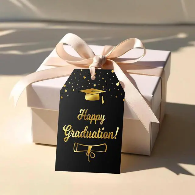 Alt view image 4 of 7 - Anwyll Graduation Gift Tags 2026-50Pcs Happy Graduation Tags with String Graduations Thank You Tag Personalized Congrats Grad Hang Paper Tag Class of 2026 for Gift Wrap Present Treat Bag Party Favor