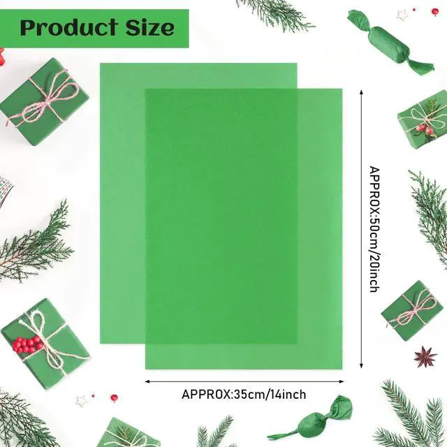 Alt view image 4 of 7 - NEBURORA 120 Sheets Green Tissue Paper Christmas Gift Wrap Paper