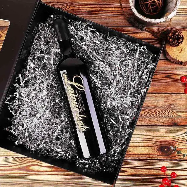 Alt view image 7 of 7 - PLINJOY 4 OZ Crinkle Cut Paper Shred Filler for Gift Basket Shredded Confetti Paper Box Stuffing Easter Basket Grass (Silver)
