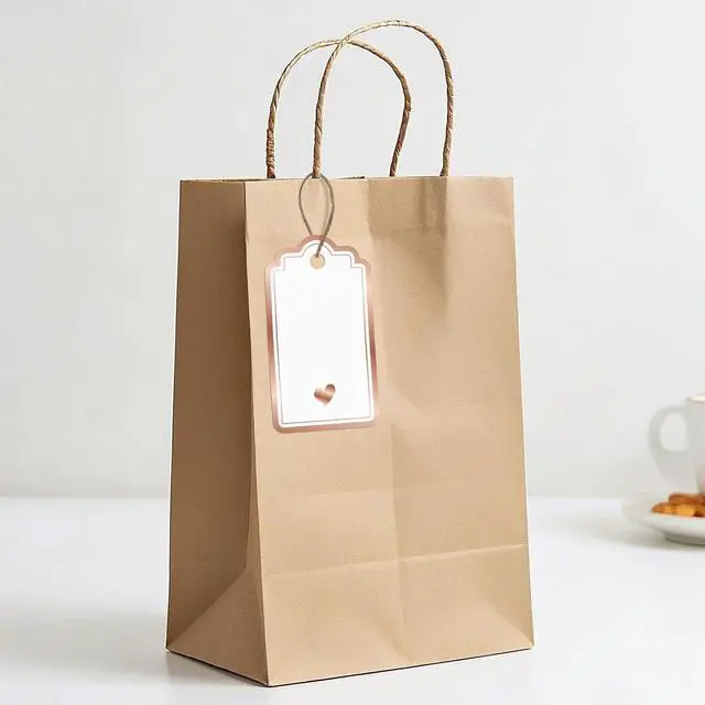 Alt view image 4 of 7 - Gift Tags with String Attached 100PCS Foil Rose Gold Heart Paper Tags