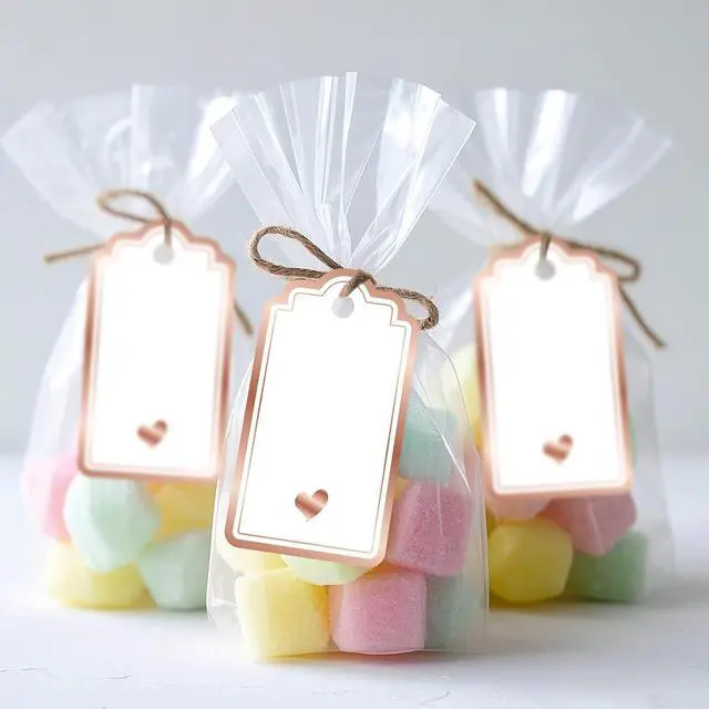 Alt view image 6 of 7 - Gift Tags with String Attached 100PCS Foil Rose Gold Heart Paper Tags