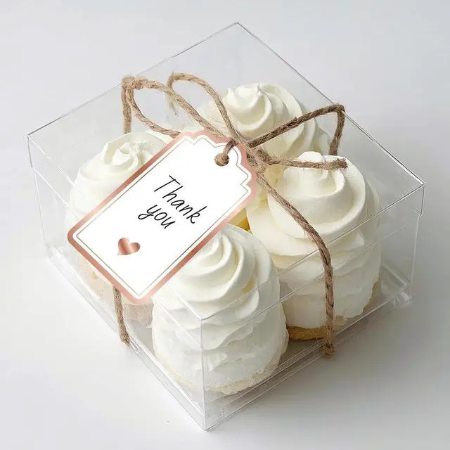 Alt view image 7 of 7 - Gift Tags with String Attached 100PCS Foil Rose Gold Heart Paper Tags