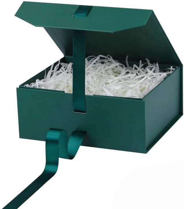 Main image of GoooodGift 1 Green Gift Box 8x7X3.7 Inch,Magnetic Lid Collapsible Gift Box