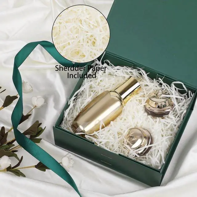 Alt view image 5 of 7 - GoooodGift 1 Green Gift Box 8x7X3.7 Inch,Magnetic Lid Collapsible Gift Box
